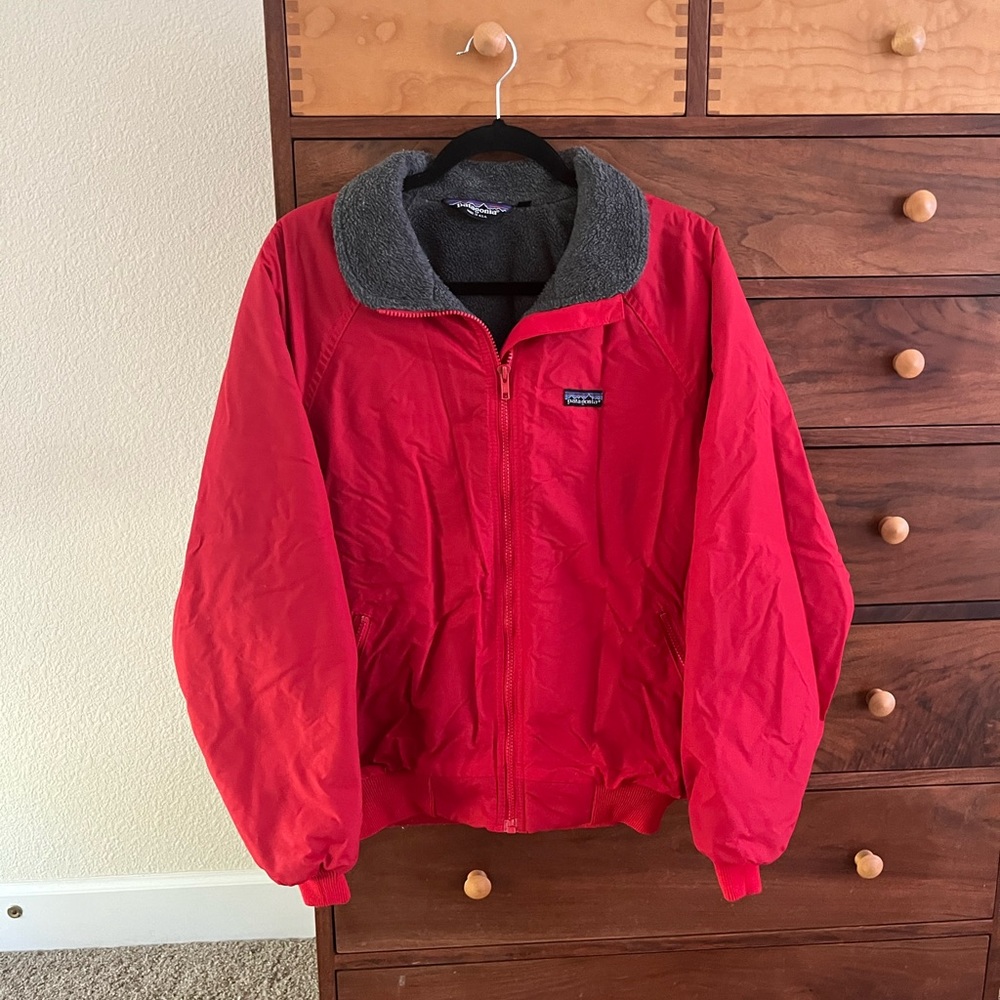 Vintage Patagonia red fleece lined jacket youth 13/14